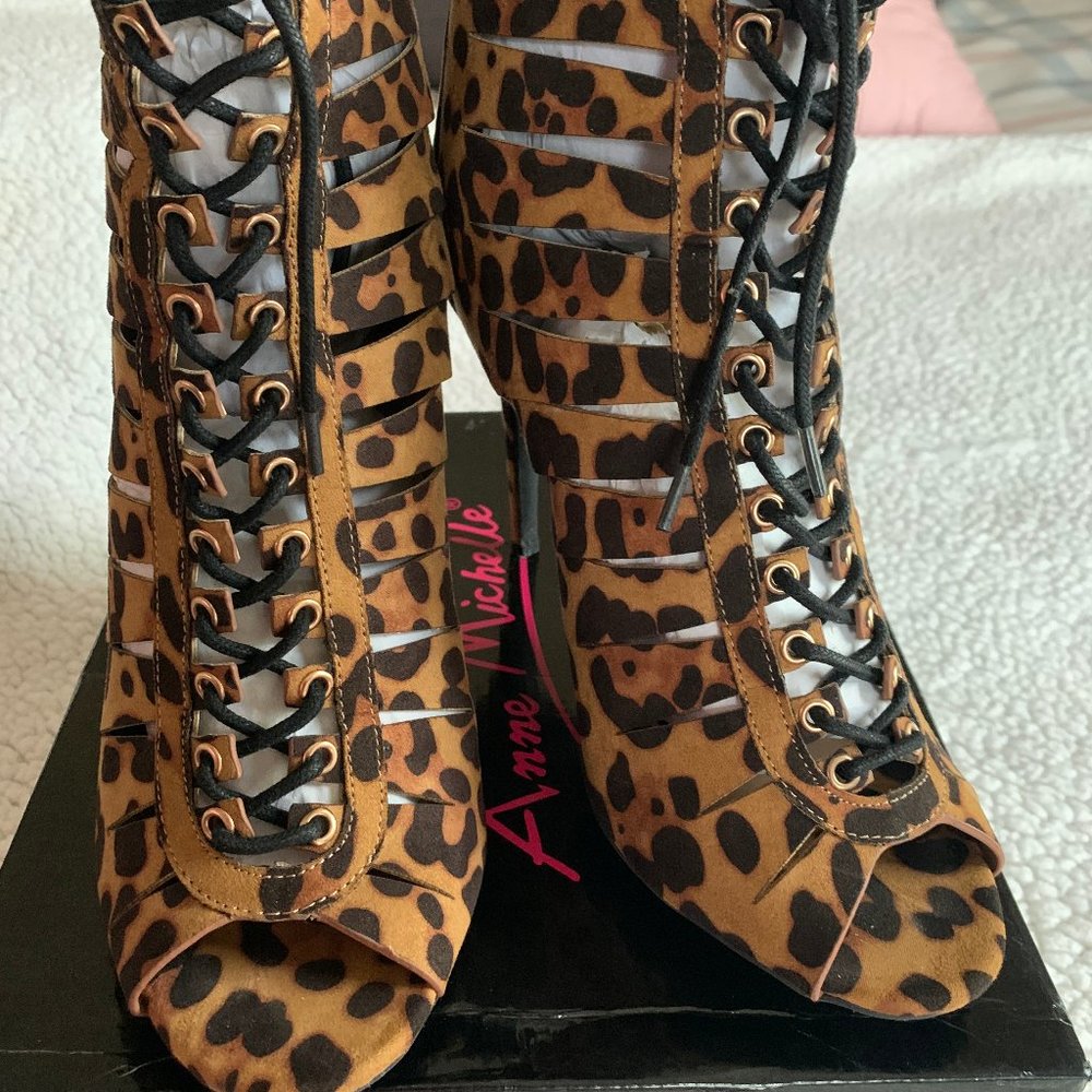 Anne Michelle Animal Print Bootie
